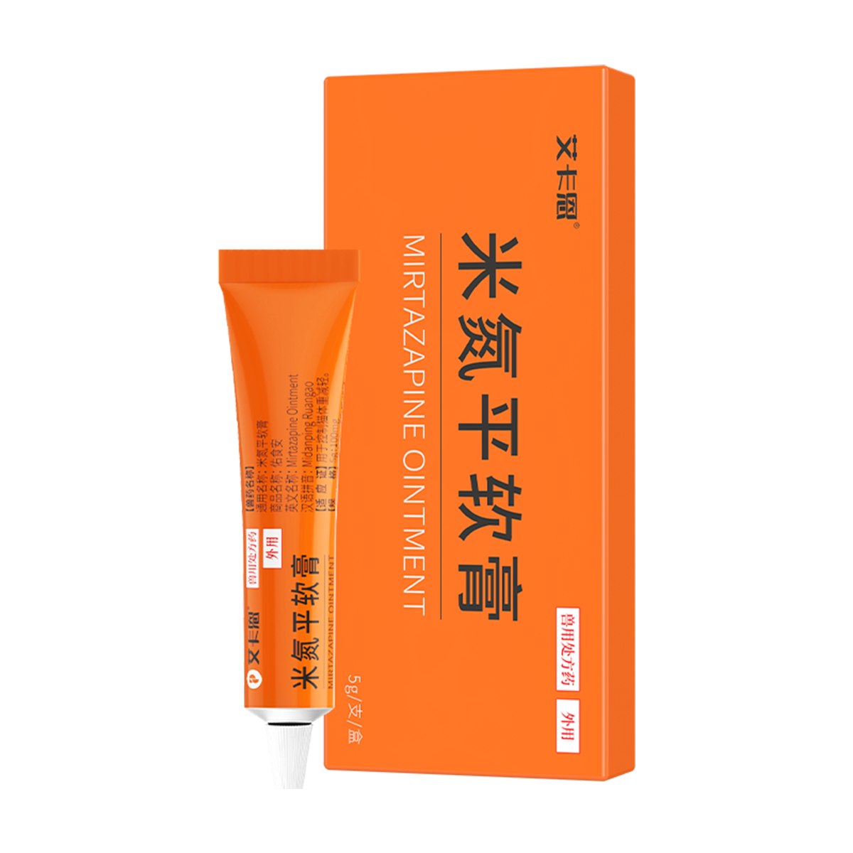 5g:100mg米氮平软膏长度参考图例